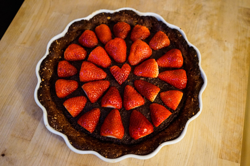 Chokolade-jordbær tærte-9853