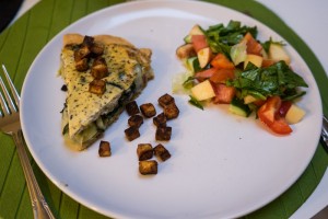 Glutenfri porretærte med spinat og tofu-3602