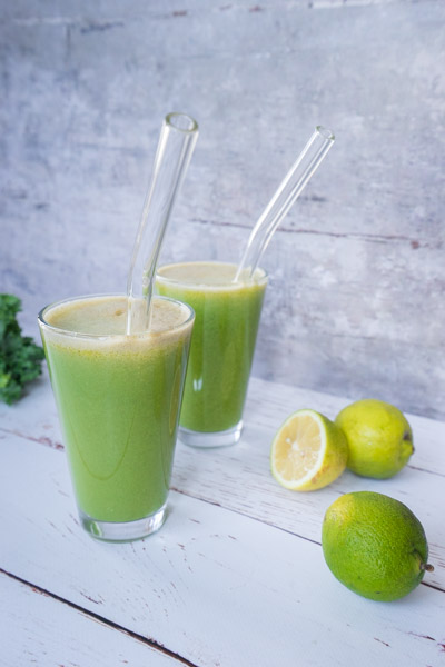 Grøn juice med citron og ingefær